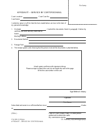 Document preview: Form CIV-620 Affidavit - Service by Certified Mail - Alaska