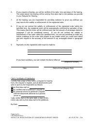 Form CIV-647 Notice of Registration of Convention Support Order - Alaska, Page 2