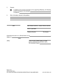 Form CIV-714 &quot;Petition for Order Authorizing Disposition of Unclaimed Body (Under as 12.65.100)&quot; - Alaska, Page 2