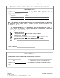 Form CIV-740 Default Application, Affidavit and Entry (In F.e.d. Action) - Alaska, Page 3