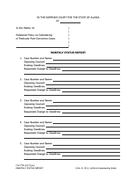Document preview: Form CIV-778 Monthly Status Report - Alaska