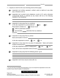 Form CIV-750 Stalking or Sexual Assault Protective Order Packet - Alaska, Page 4