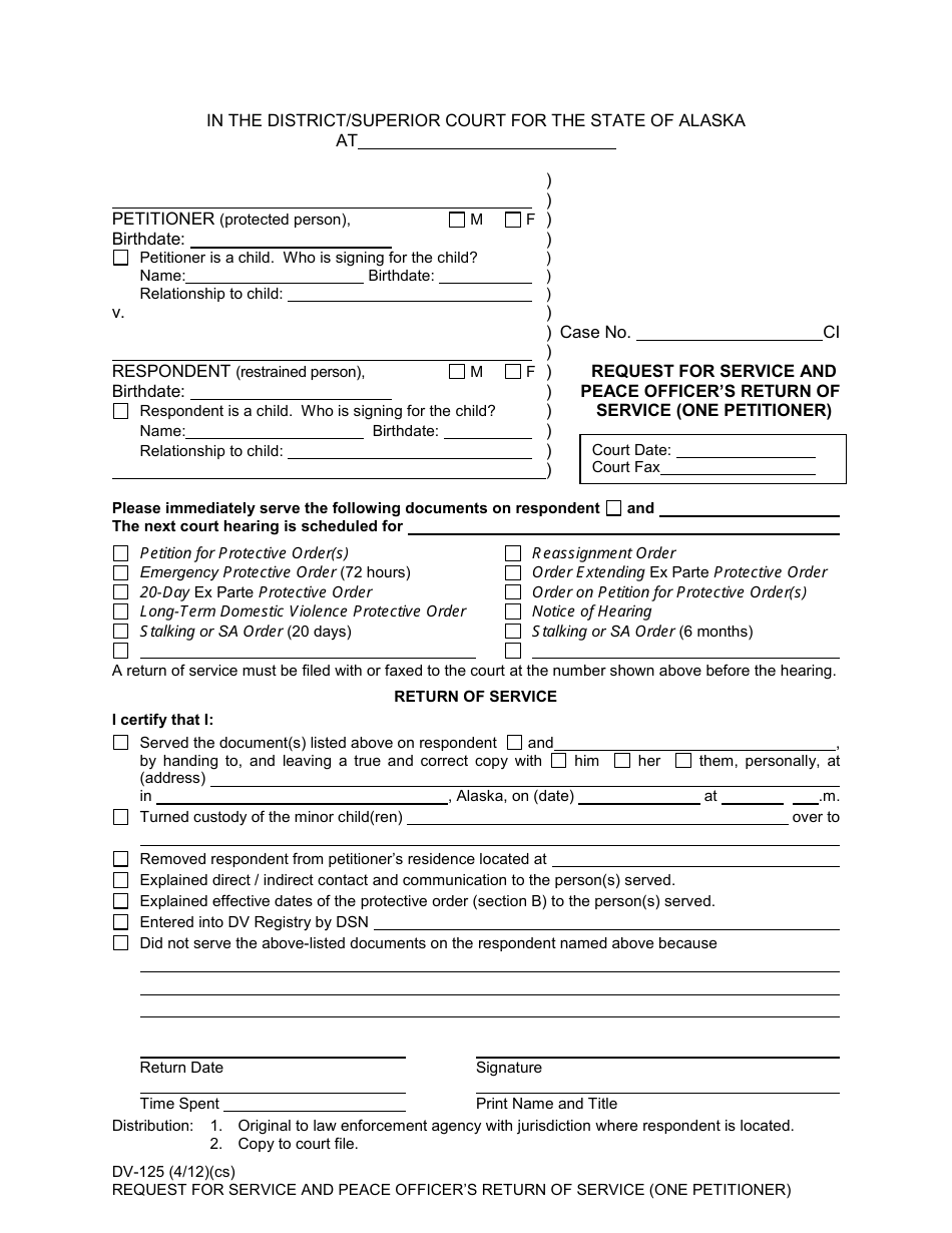 Form CIV-750 Stalking or Sexual Assault Protective Order Packet - Alaska, Page 7