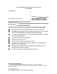 Document preview: Form CN-510 ANCH Cina Therapeutic Court - Final Eligibility Decision - Municipality of Anchorage, Alaska