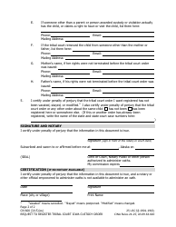Form CN-600 Request to Register Tribal Court Icwa Custody Order - Alaska, Page 2