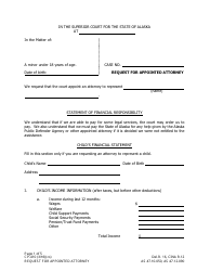 Form CP-410 Request for Appointed Attorney - Alaska