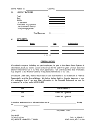Form CP-410 Request for Appointed Attorney - Alaska, Page 4