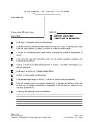 Form DL-115 Conduct Agreement/Conditions of Probation - Alaska