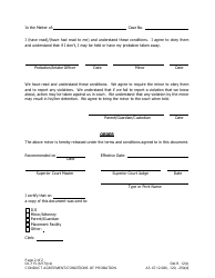 Form DL-115 Conduct Agreement/Conditions of Probation - Alaska, Page 2