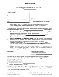 Document preview: Form CR-559 Doc Supervision Transfer - Alaska