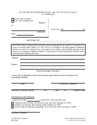 Document preview: Form CR-768 FBKS Motion - City of FAIRBANKS, Alaska