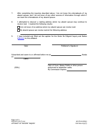 Form DR-210 Affidavit of Diligent Inquiry - Alaska, Page 4