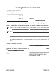 Document preview: Form DR-225 Proof of Notice - Alaska