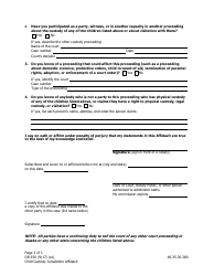 Form DR-150 Child Custody Jurisdiction Affidavit - Alaska, Page 3