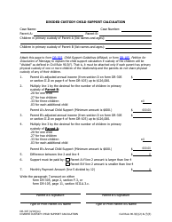 Form DR-307 &quot;Divided Custody Child Support Calculation&quot; - Alaska