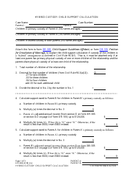 Form DR-308 &quot;Hybrid Custody Child Support Calculation&quot; - Alaska