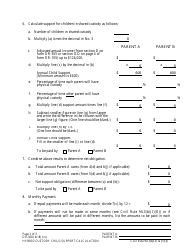 Form DR-308 Hybrid Custody Child Support Calculation - Alaska, Page 2