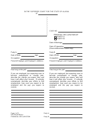 Form DR-250 Financial Declaration - Alaska