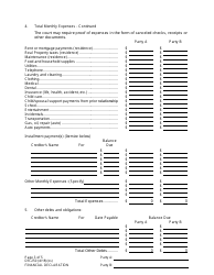 Form DR-250 Financial Declaration - Alaska, Page 3