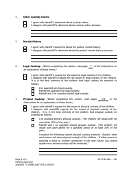 Form DR-450 Answer to Complaint for Custody - Alaska, Page 2