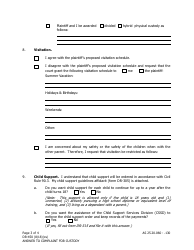 Form DR-450 Answer to Complaint for Custody - Alaska, Page 3