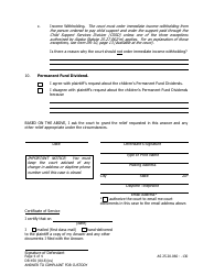 Form DR-450 Answer to Complaint for Custody - Alaska, Page 4