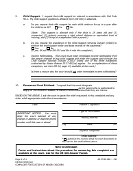 Form DR-420 Complaint for Custody of Minor Children - Alaska, Page 4