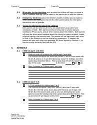 Form DR-475 Parenting Plan - Alaska, Page 2