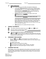 Form DR-475 Parenting Plan - Alaska, Page 5