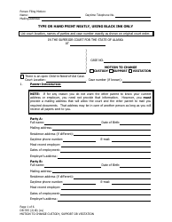 Form DR-705 Motion to Change Custody, Support or Visitation - Alaska