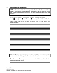Form DR-705 Motion to Change Custody, Support or Visitation - Alaska, Page 3