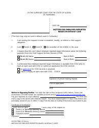 Document preview: Form DR-325 FBKS Motion for Employer-Reported Wages in Default Cases - CITY OF FAIRBANKS, Alaska