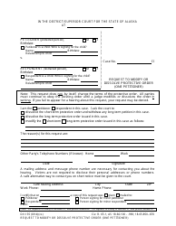 Document preview: Form DV-135 Request to Modify or Dissolve Protective Order (One Petitioner) - Alaska