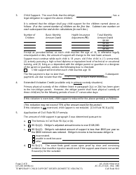 Form DV-200 Temporary Child Support Order -domestic Violence - Alaska, Page 2
