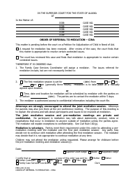 Form MED-205 &quot;Order of Referral to Mediation - Cina&quot; - Alaska