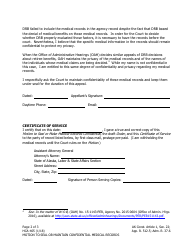 Form HCA-405 Motion to Seal or Maintain Confidential Medical Records - Alaska, Page 2