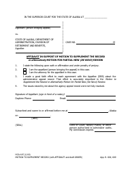 Form HCA-415 Motion to Supplement the Record or Alternatively Motion for Partial New (De Novo) Review (With Affidavit and Draft Order) - Alaska, Page 5