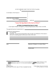 Form P-336 Acceptance of Duties and Letters of Administration - Alaska, Page 2