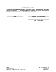 Form P-420 Adoption Consent (Child 10 or Older) - Alaska, Page 2