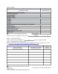 Form P-380 Final Accounting and Proposed Distribution - Alaska, Page 2