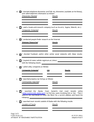 Form P-455 Affidavit of Reasonable Investigation - Alaska, Page 2