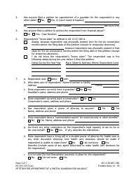 Form PG-103 Petition for Appointment of a Partial Guardian for an Adult - Alaska, Page 2