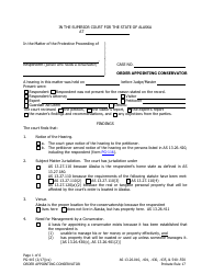 Form PG-415 Order Appointing Conservator - Alaska