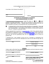Form PG-430 &quot;Acceptance of Appointment as Guardian and Acknowledgement of Duties&quot; - Alaska