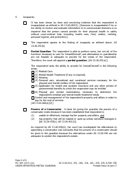 Form PG-405 Order Appointing Partial Guardian - Alaska, Page 2