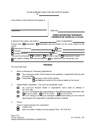 Form PG-425 Order Appointing Temporary Conservator Under as 13.26.445 - Alaska