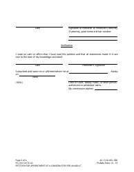 Form PG-104 Petition for Appointment of a Conservator for an Adult - Alaska, Page 6