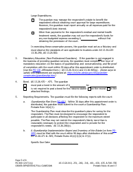 Form PG-400 Order Appointing Full Guardian With Powers of Conservator - Alaska, Page 5