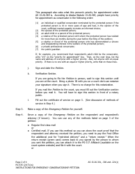 Instructions for Form PG-102 Emergency Petition for Appointment of a Temporary Conservator - Alaska, Page 2