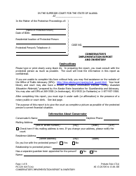 Form PG-220 Conservator&#039;s Implementation Report and Inventory - Alaska